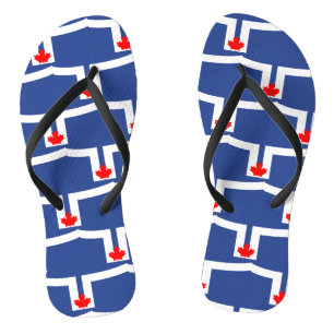 Erwachsene Slim-Schlaufen mit Flagge von Toronto, Flip Flops
