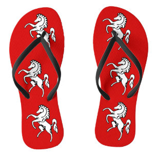 Erwachsene Slim-Straps mit der Flagge von Kent Cou Flip Flops