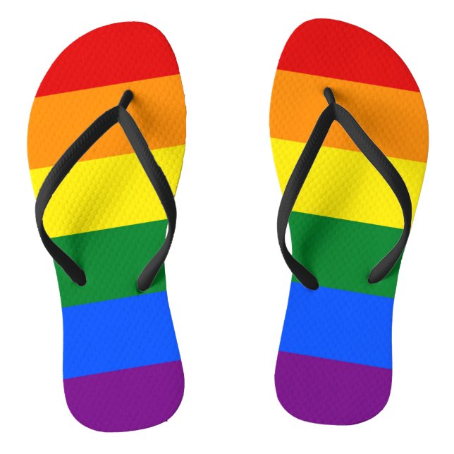 Erwachsene Slim-Straps mit Flag für LGBT Flip Flops (Fußbett)