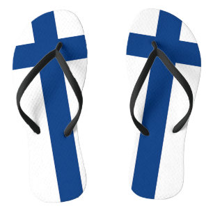 Erwachsene Slim-Straps mit Flagge Finnlands Flip Flops