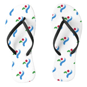 Erwachsene Slim-Straps mit Flagge von Seoul Flip Flops