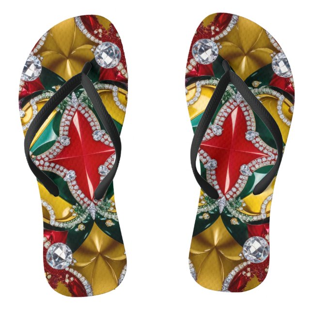Erwachsene Slim Straps mit Los Angeles Farben Flip Flops (Fußbett)
