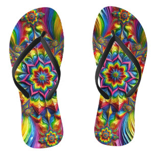 Erwachsene Slim-Streifen mit LGBTQ-Farben Flip Flops