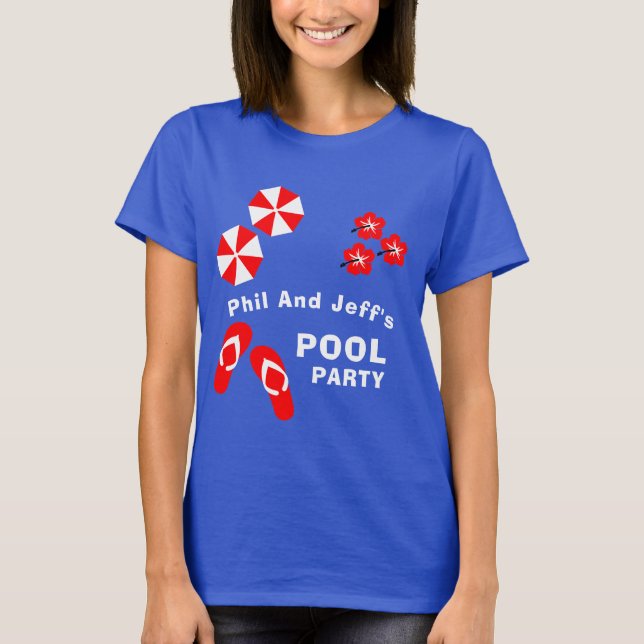 Erwachsene Summer Pool Party T - Shirt (Vorderseite)