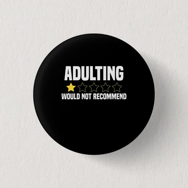 Erwachsene überbewertet button (Vorderseite)