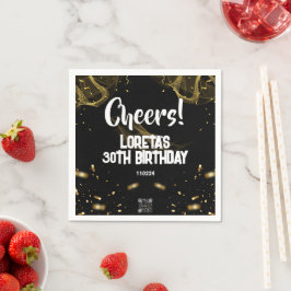 Erwachsene Überraschung Geburtstag Napkin Black Serviette