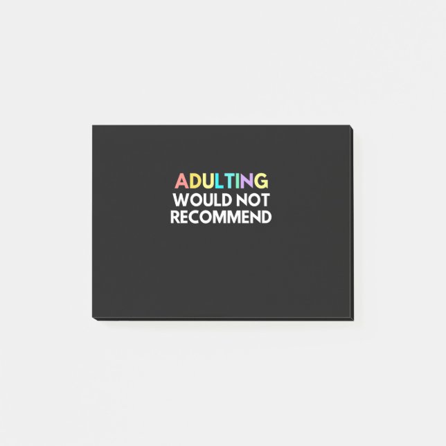 Erwachsene würden nicht empfohlen post-it klebezettel (Vorderseite)