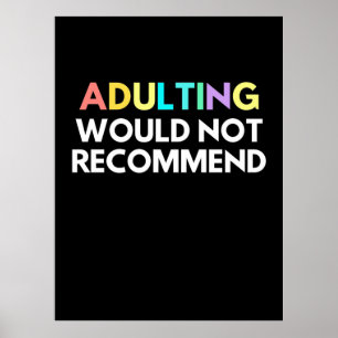Erwachsene würden nicht empfohlen poster