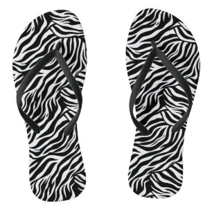 Erwachsene Zebra Print Flip Flops