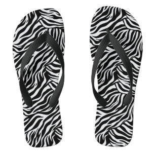 Erwachsene Zebra Print Flip Flops
