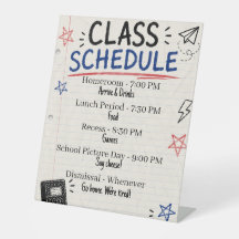 Erwachsene Zurück zur Schule Party Stundenplan Sch