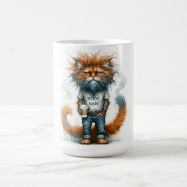 Erwachsenen-Kaffeetasse mit Party-Katze am Montag Kaffeetasse
