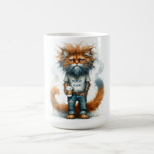 Erwachsenen-Kaffeetasse mit Party-Katze am Montag Kaffeetasse