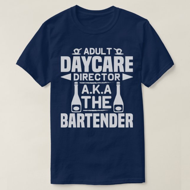 Erwachsenenbetreuungsleiter alias Barkeeper 16 T-Shirt (Design vorne)