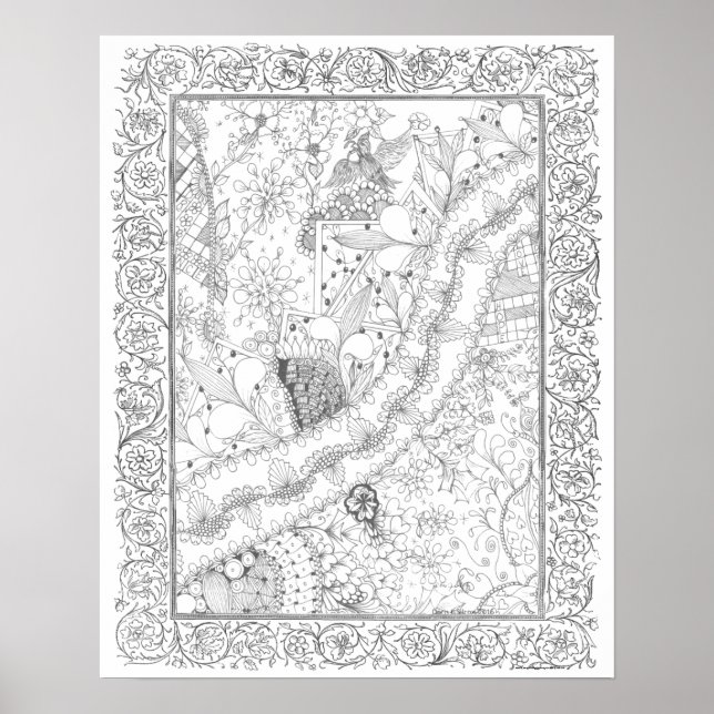 Erwachsenenbildposter "Peace, Liebe & Joy Art" Poster (Vorne)