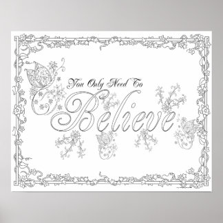 Erwachsenenfarbenplakat "You Need to Glauve Art" Poster