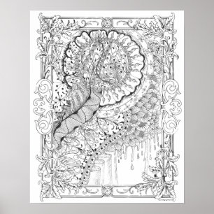 Erwachsenenfarbenposter "Land der Honey Art" Poster