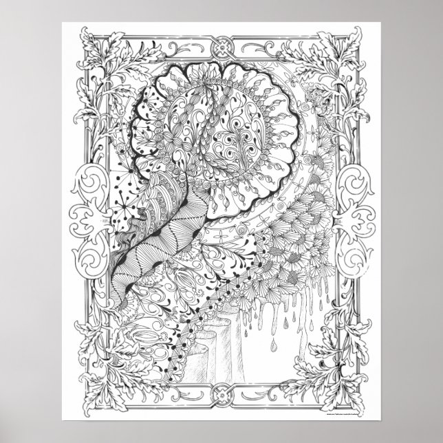 Erwachsenenfarbenposter "Land der Honey Art" Poster (Vorne)