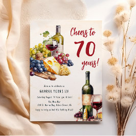 Erwachsenenkäse und Weincharcuterie 70. Geburtstag Einladung
