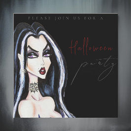 Erwachsenenschwarzes Halloween-Party Einladung