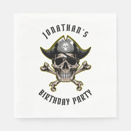 Erwachsener des Piraten-Themenpartei BIRTHDAY WHIT Serviette