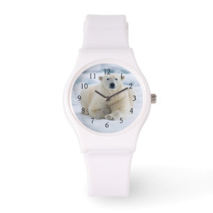 Erwachsener Eisbär auf dem Sommerpackeis Armbanduhr