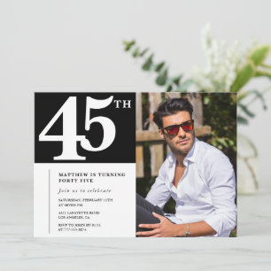 Erwachsener Geburtstag 45. Geburtstagseinladung Ch Einladung