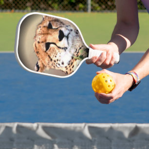 Erwachsener Gepard Tränenstreifen Tier Pickleball Schläger
