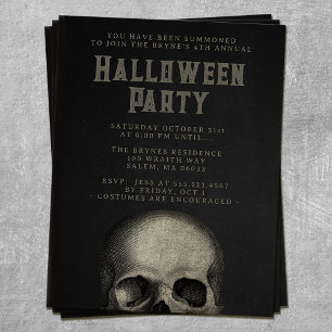 Erwachsener Halloween-Party Skull Black Flyer