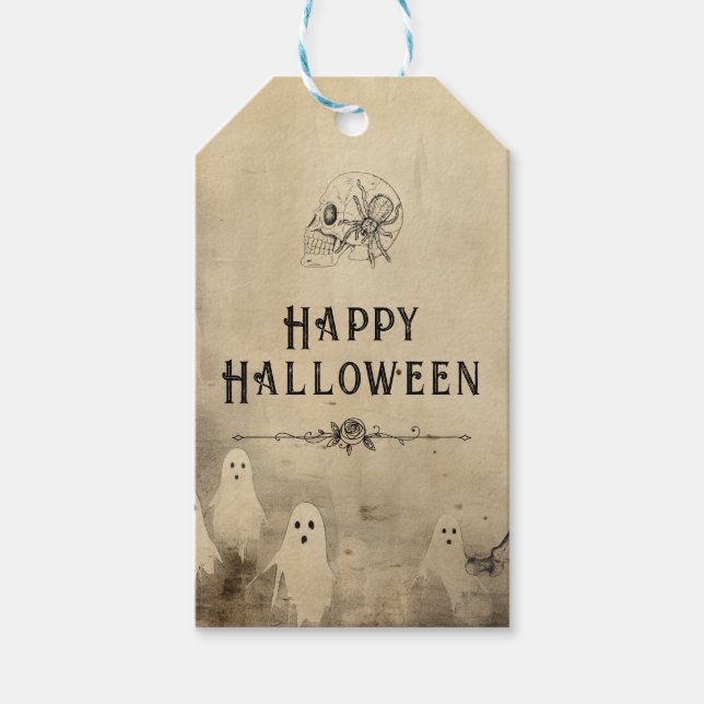 Erwachsener Halloween-Party Vintag Ghost Skull Spi Geschenkanhänger (Vorderseite)