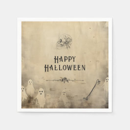 Erwachsener Halloween-Party Vintag Ghost Skull Spi Serviette