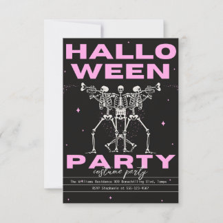 Erwachsener Halloween-Party Vintager Gothic-Schäde Einladung