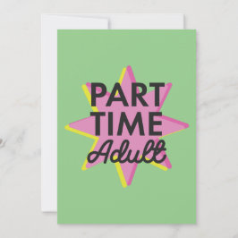 Erwachsener in Teilzeit Ankündigung