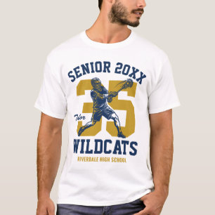 Erwachsener Lacrosse-Spieler Benutzerdefiniertes S T-Shirt