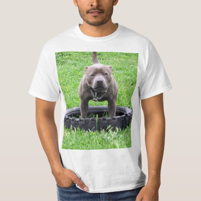 Erwachsener Male Staffordshire Bull Terrier, T-Shirt (Vorderseite)