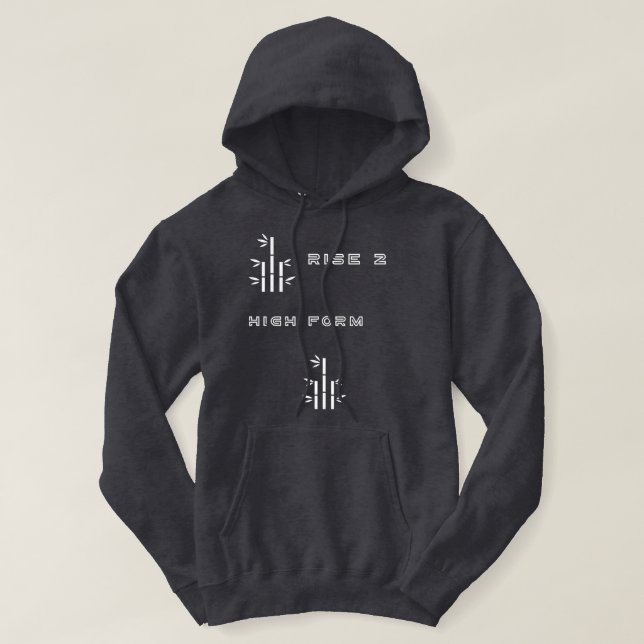 Erwachsener Pullover Hoodie (Dunkelgrau lebendig (Design vorne)