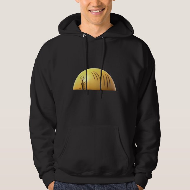 Erwachsener Pullover Hoodie Kratzer bei Morgengrau (Vorderseite)