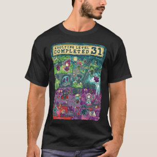 Erwachsener Stufe 31 GeburtstagsGamer abgeschlosse T-Shirt