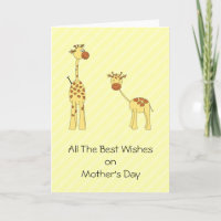 Erwachsener und Baby-Giraffe. Cartoon