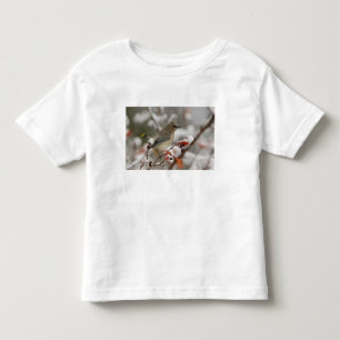 Erwachsener Zedernseidenschwanz auf Weißdorn mit S Kleinkind T-shirt