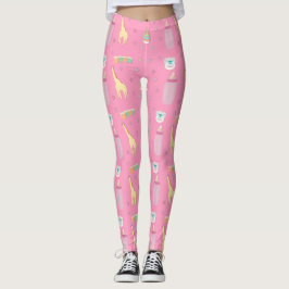 Erwachsenes Baby-Leggings-Rosa/ABDL/Leben des Leggings
