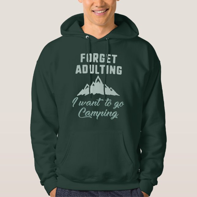 Erwachsenes Camping vergessen Hoodie (Vorderseite)