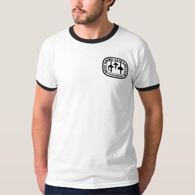Erwachsenes schwarzes Logo des Ringes T w/Small T-Shirt (Vorderseite)