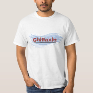 Erwachsenes T-Shirt blaue Welle Chillaxin