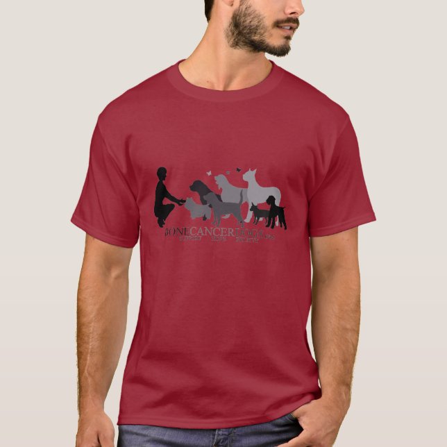 Erwachsenes T-Shirt mit grauem Logo (Vorderseite)