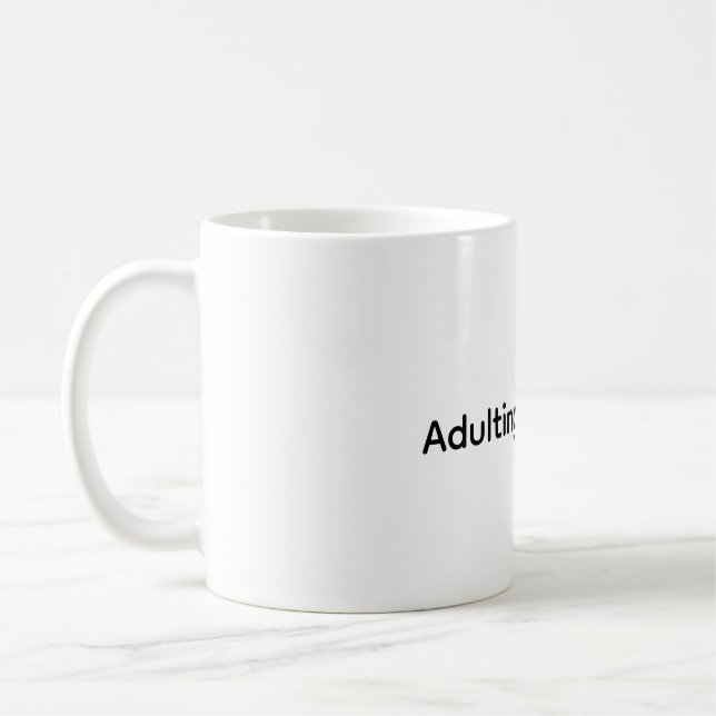 Erwachsenwerden ist ein Schwindel lustiger Kaffeeb Kaffeetasse (Links)