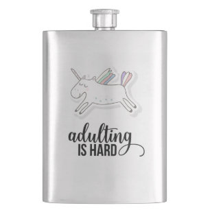 Erwachsenwerden ist schwer lustig flachmann