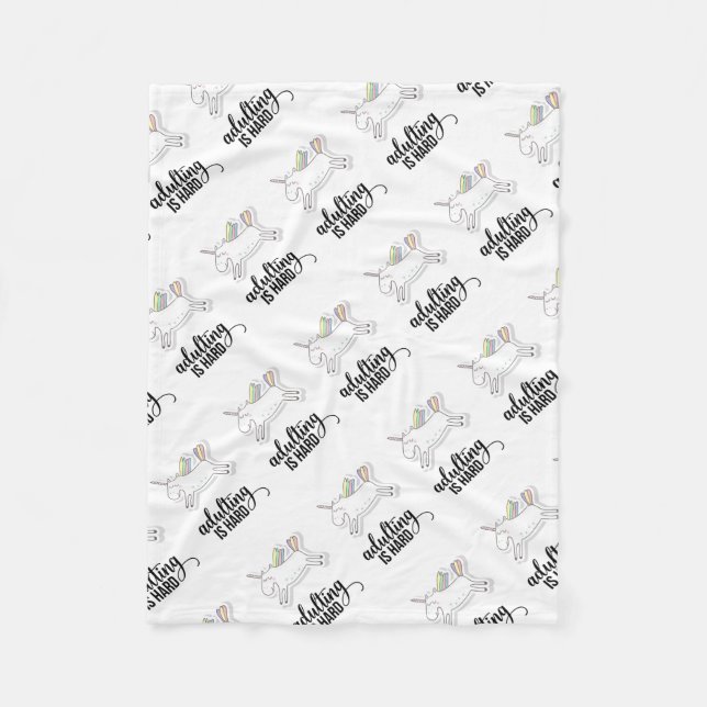 Erwachsenwerden ist schwer lustig fleecedecke (Vorderseite)