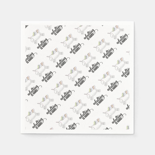 Erwachsenwerden ist schwer lustig serviette (Vorderseite)