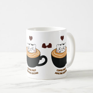Erwachsenwerden Zweitrangig Kaffee Erstes Süße Kat Kaffeetasse